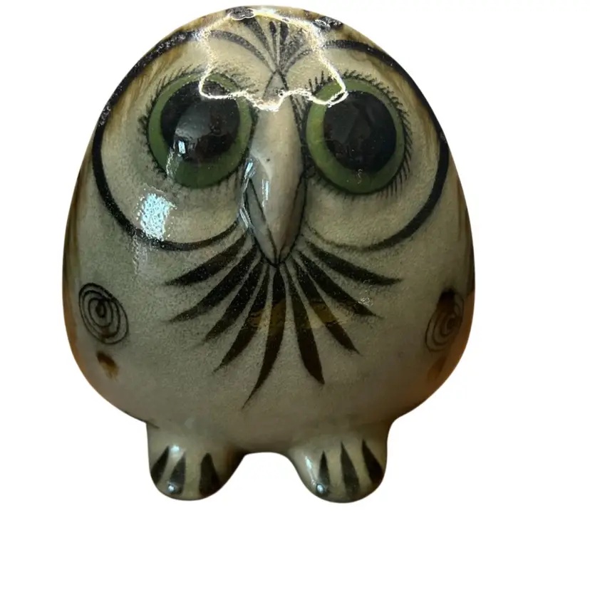 Tonala Ken Edward’s Owl With Bird On Back 6” Tall