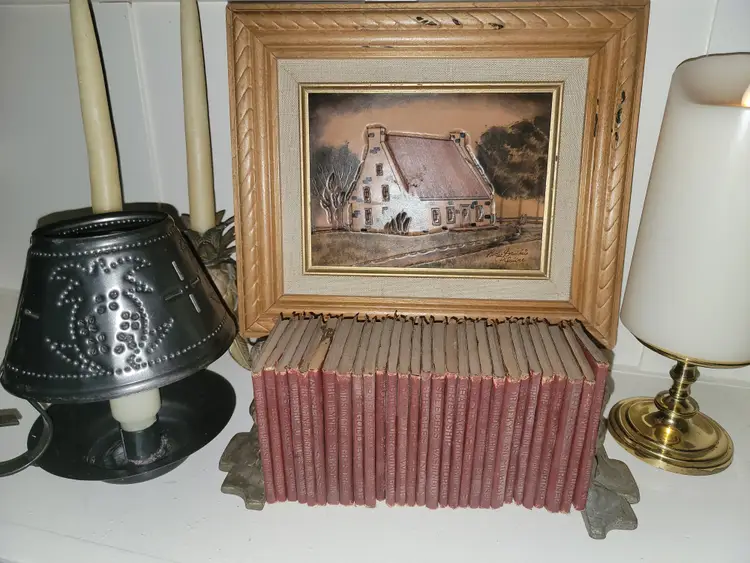 Framed Artwork of English Cottage 12 1/2 x 10 1/2