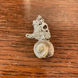 Sea Witch Artisan Made Pendant Handcrafted Sea Shell Necklace 5/8 in x 5/8 in