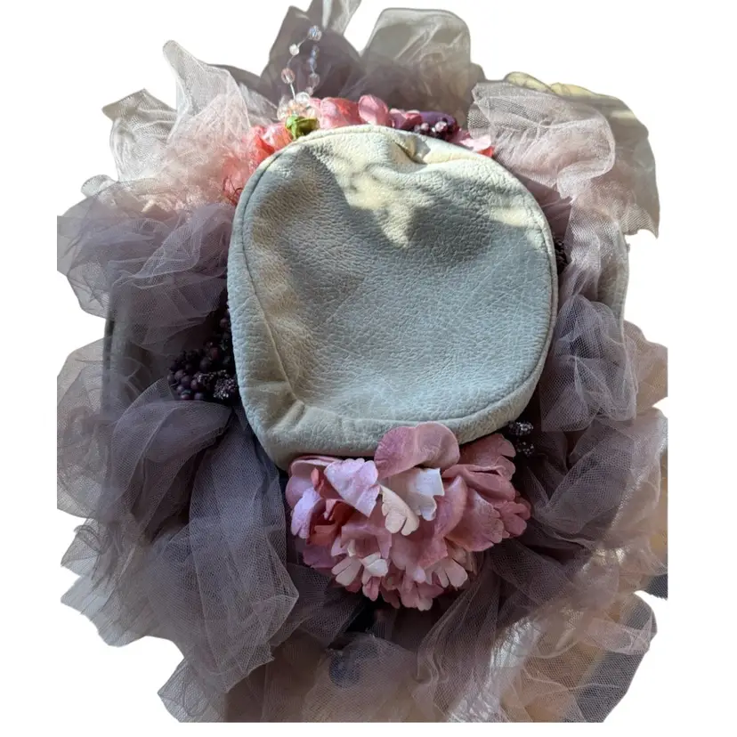 Suede hat, Rosedale Farm by Peggy Feldrope