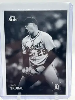 Tarik Skubal 2025 Topps B&W Image Variation SP Detroit Tigers
