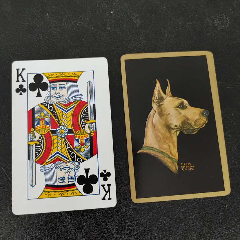 1 Single Swap Card - Playing Card. Great Dane dog. Dimension 2.5 x 3.5. Read description.