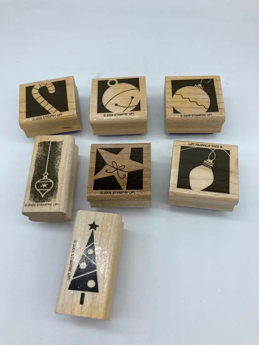 'Stampn' Up!' Christmas Decor Rubber Stamps