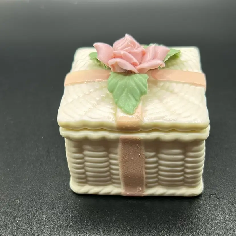 Trinket Box By J Rice And Co. Porcelain
