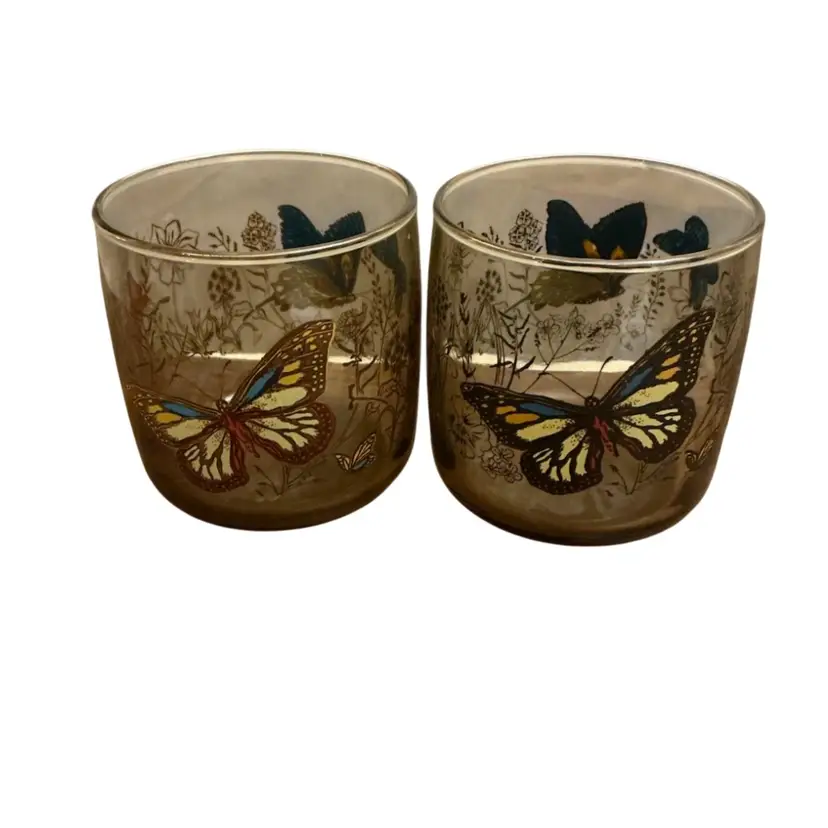 Anchor Hocking Set Of 2 Juice Glasses 3” Height 2 3/4” Diameter