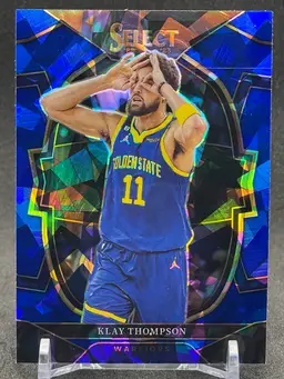 Klay Thompson 2022-23 Select Concourse #19 Blue Cracked Ice Prizm