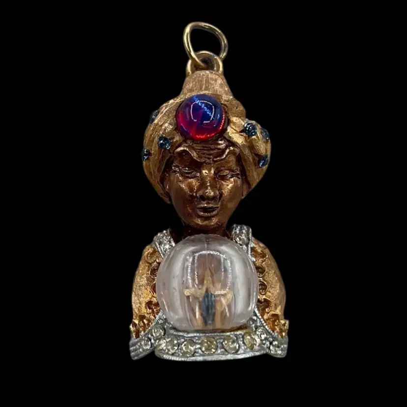 #J80 Vintage HAR HARGO Magic Fortune Teller Genie Bust Torso Charm