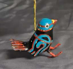 Vintage Colorful Bird Ornament