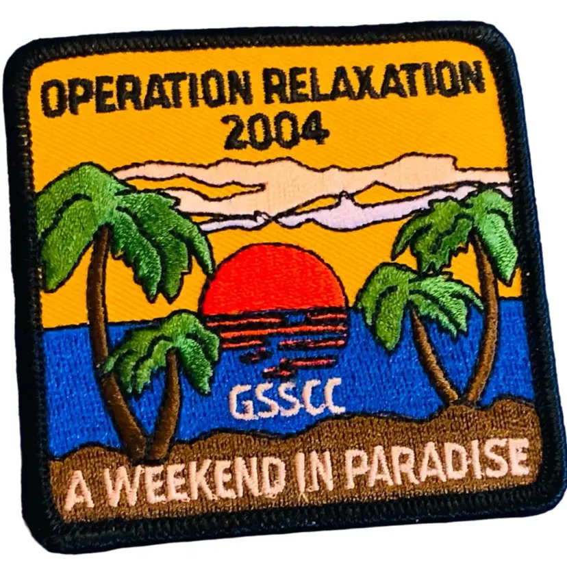Vintage Scouting Fun Patch : Operation Relaxation GSSCC A Weekend In Paradise