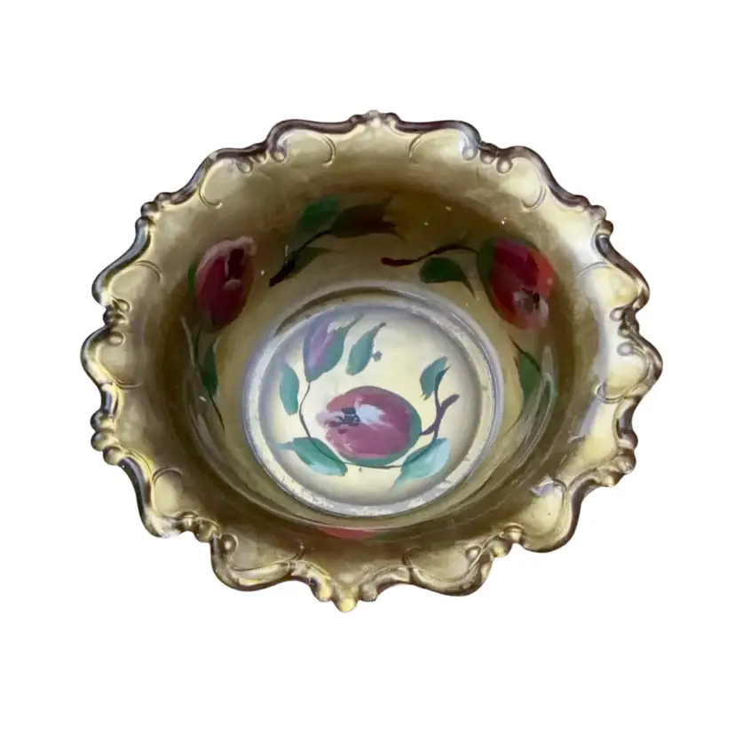 Unusual Goofus Glass Bowl