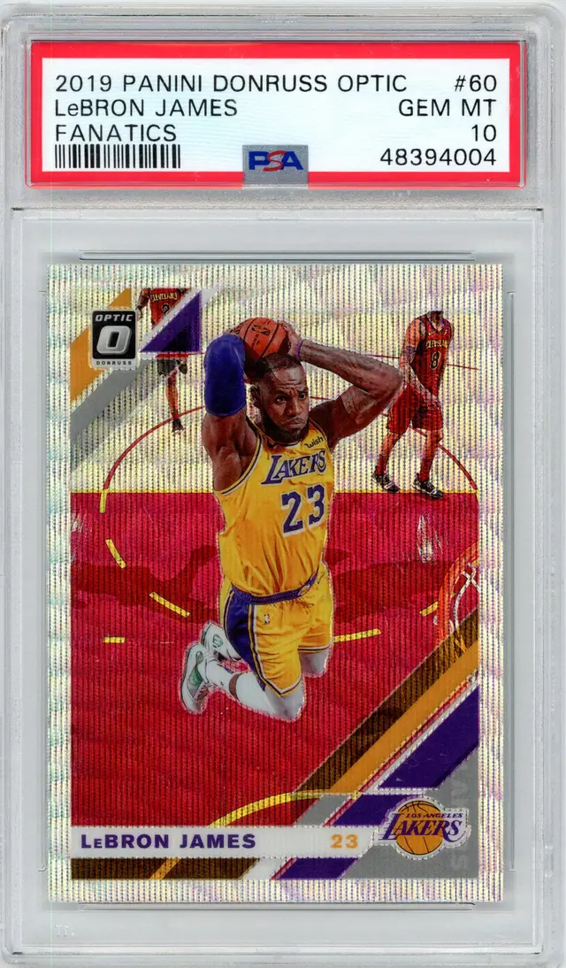 2019 Panini Donruss Optic LeBRON JAMES #60 Fanatics Prizm PSA 10 GEM MINT