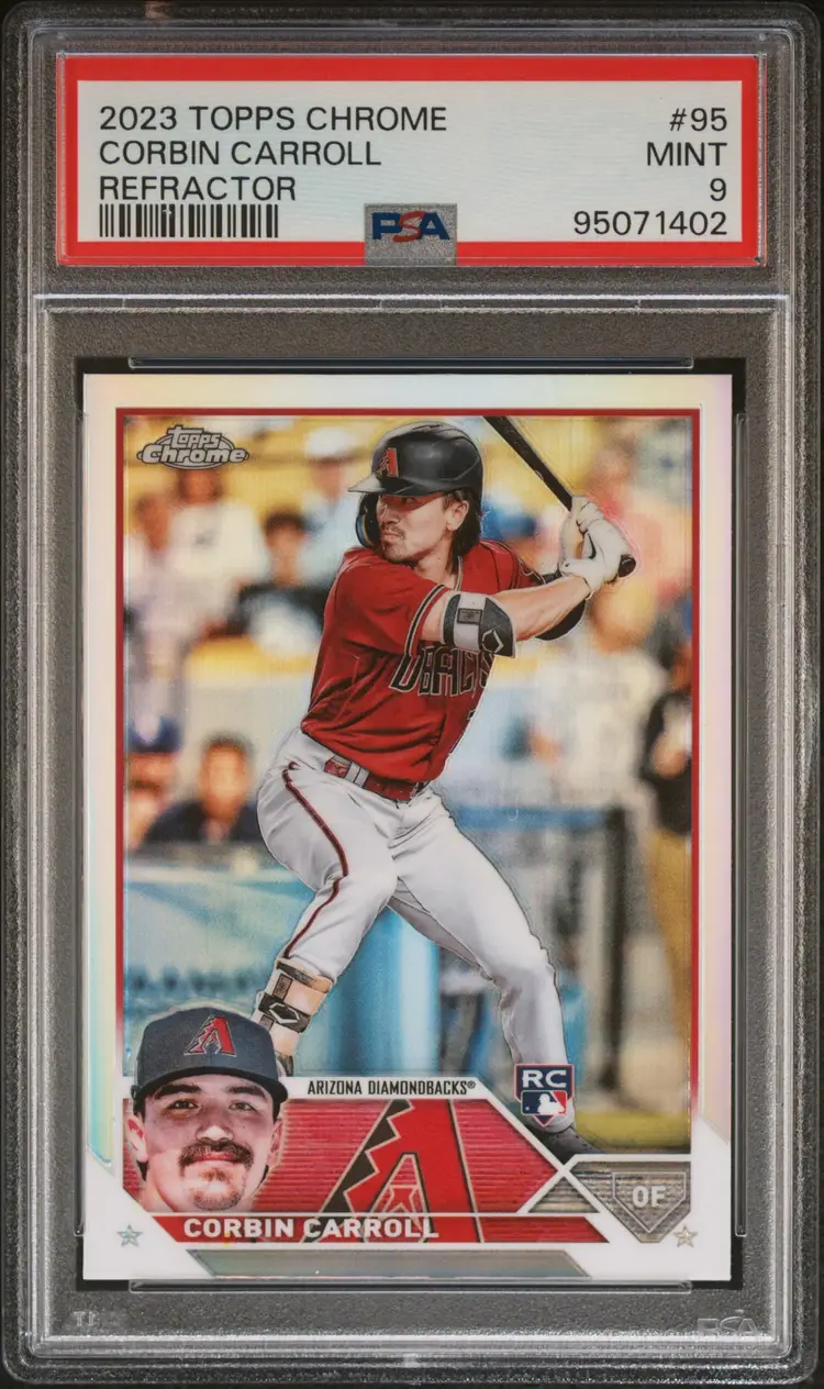 2023 Topps Chrome Refractor #95 Corbin Carroll PSA 9 - Arizona Diamondbacks