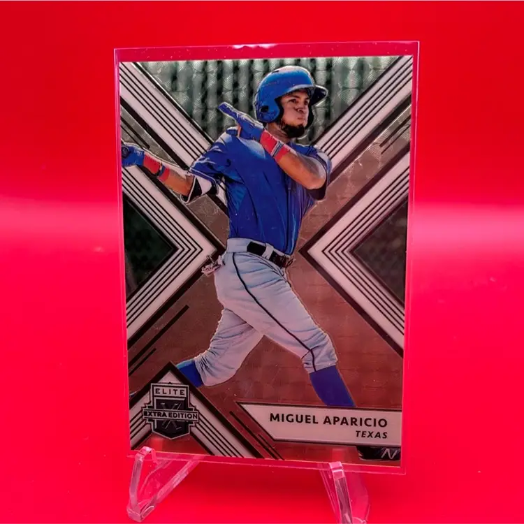 Miguel Aparicio 2018 Panini Extra Edition Gold 1/1 Texas Rangers