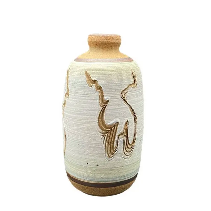 Great Plains Pottery Blue Vase Steve Rogers Hand Thrown Earthenware Signed Dated