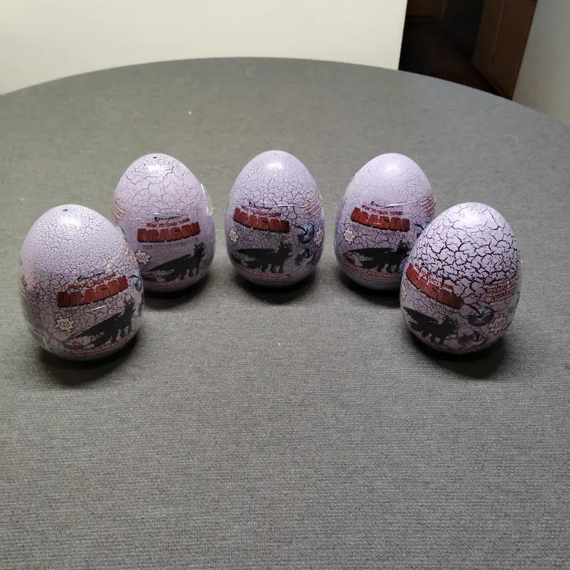 Spin Master How To Train Your Dragon Mystery Puzzle Egg 46 Piece Lot Of 5