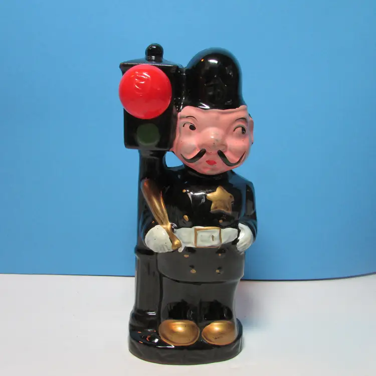 *read* vintage nightstand police chief stop light bar lamp 1950s display only