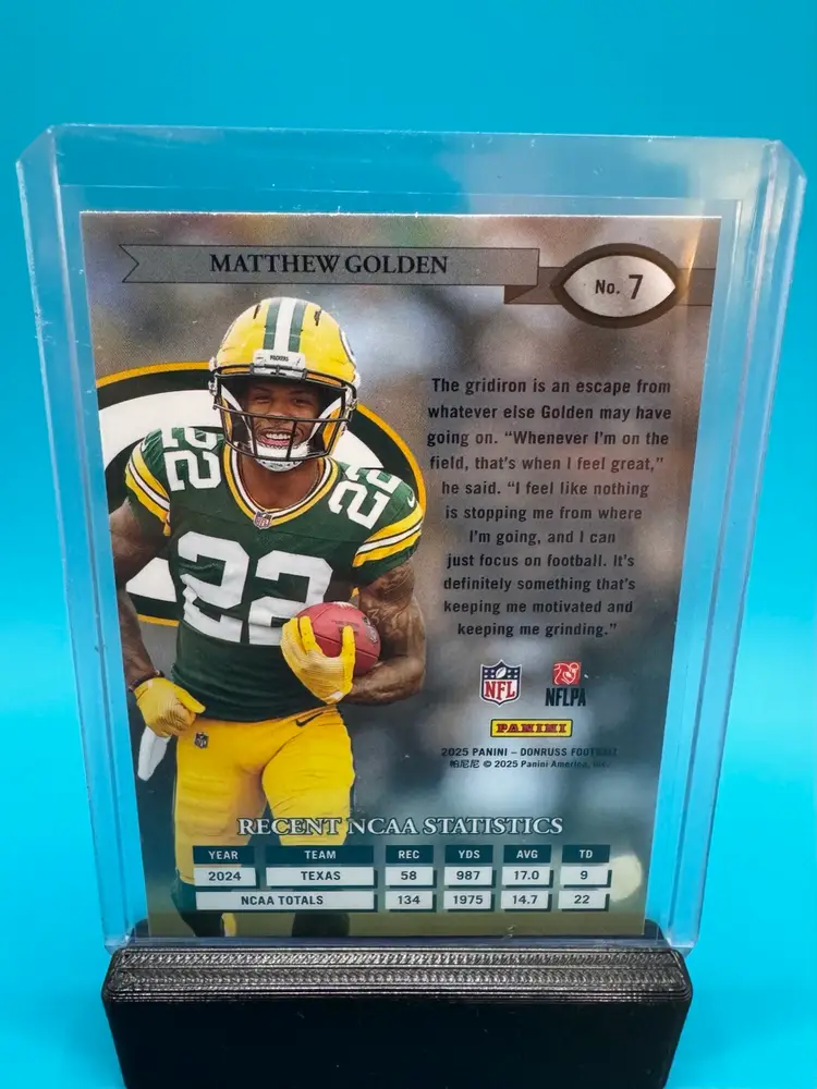 Matthew Golden Donruss Retro RC Green Bay Packers