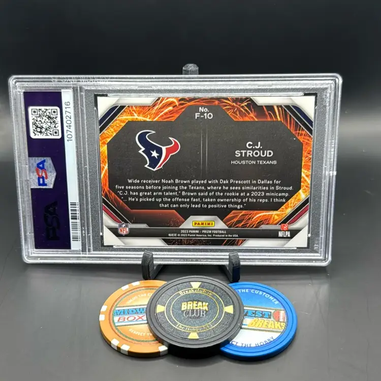 C.j. Stroud Fireworks PSA 9 2023 Panini Prizm Houston Texans