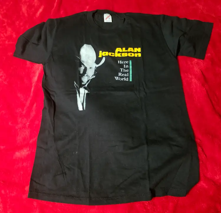 Vintage Alan Jackson Here in The Real World T-Shirt Size Large