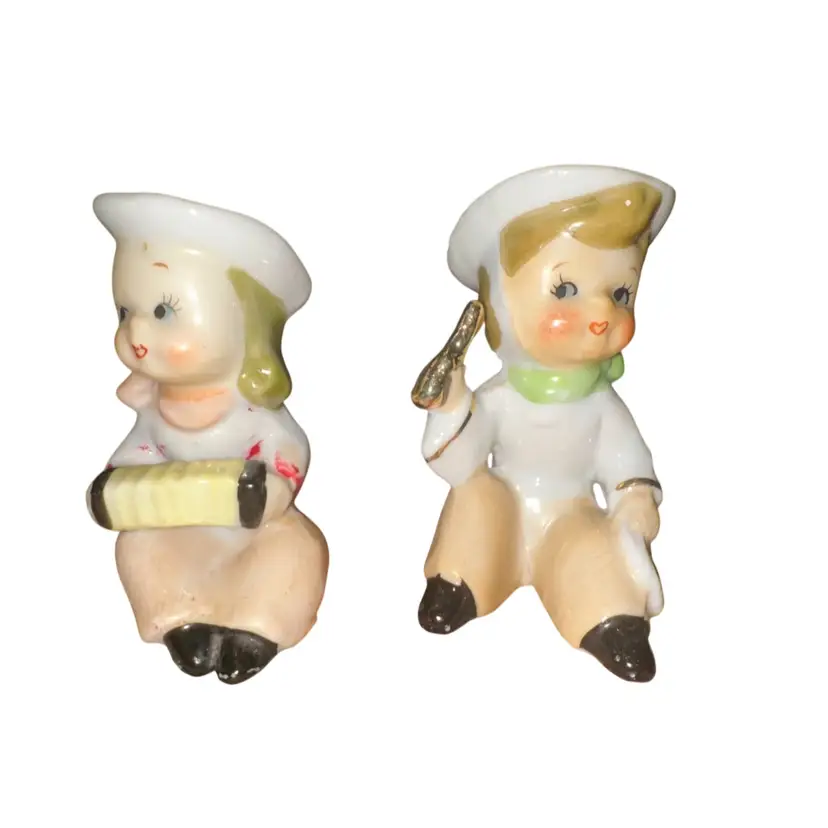 Vintage Boy & Girl Small Ceramic Figurines