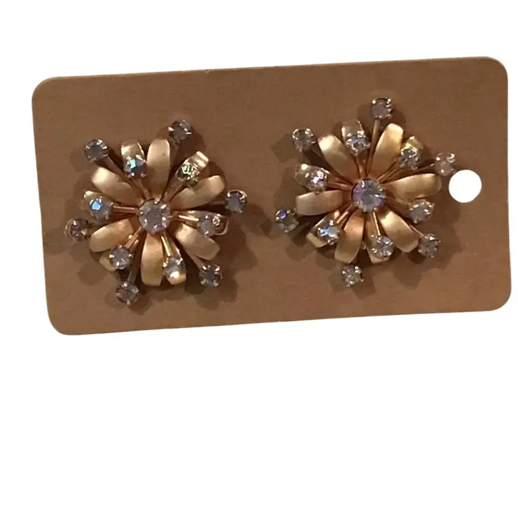 Kramer clip on earrings aurora borealis