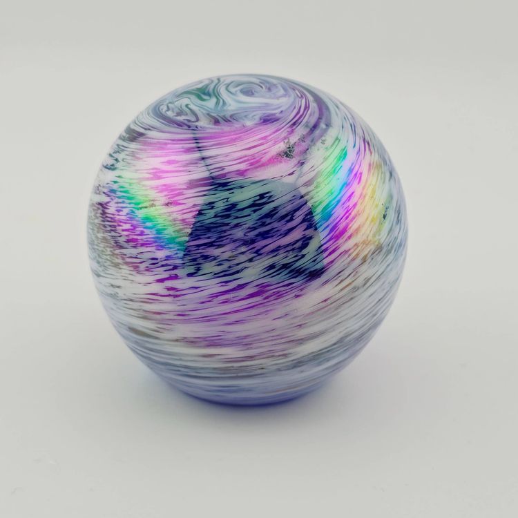 Balos Blown Iridescent Paperweight as is