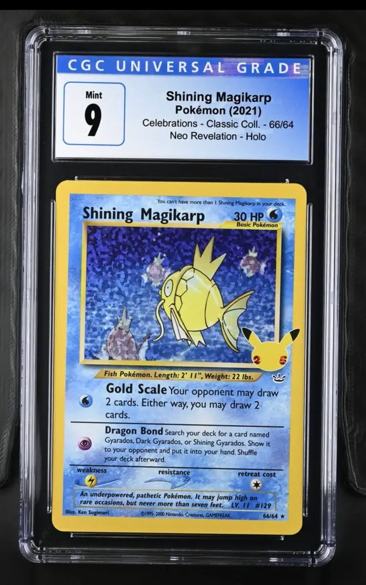 Shining Magikarp 66/64 Celebrations: Classic Collection Holo CGC 9 Pokemon