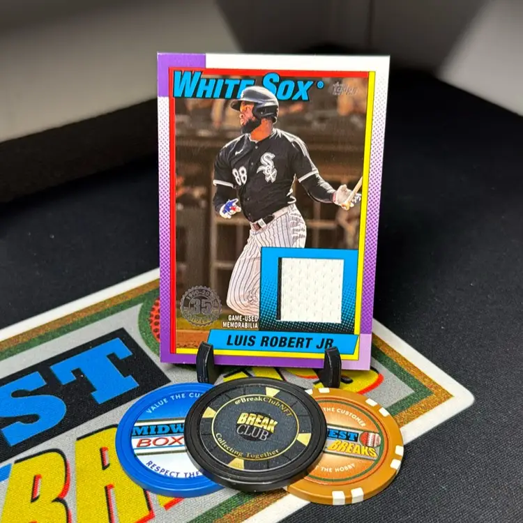 2025 Luis Robert Jr. 1990 Relic 25/50 Pinstripe Game Used Chicago White Sox