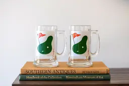 Vintage Mid-Century Morgan “19th Hole” Golf Beer Mugs – Set of 2