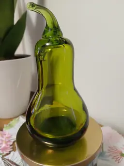 Hand blown glass pear