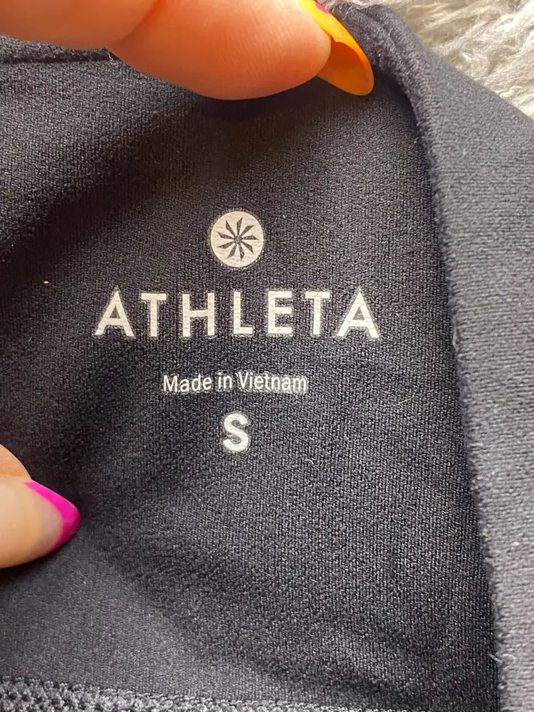 Athleta Leggings Women Small (27x24) Black Stretch Elastic Waist Yoga Gym Sporty