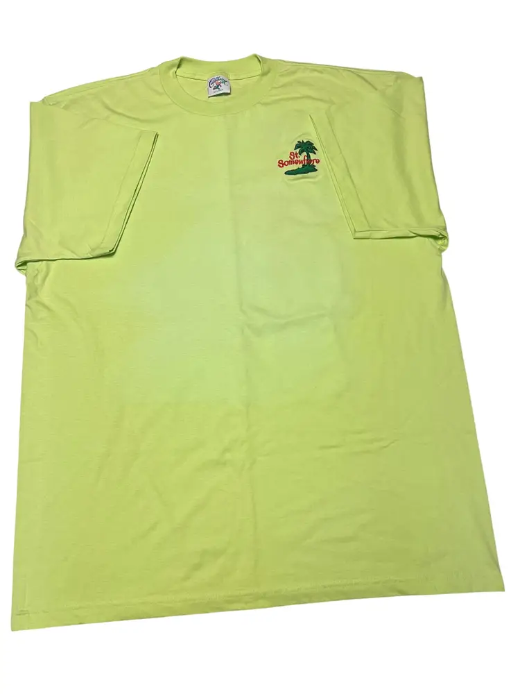 1994 Caribbean Soul No Plane on Sunday tee XXL St. Somewhere Embroidery, Parrot