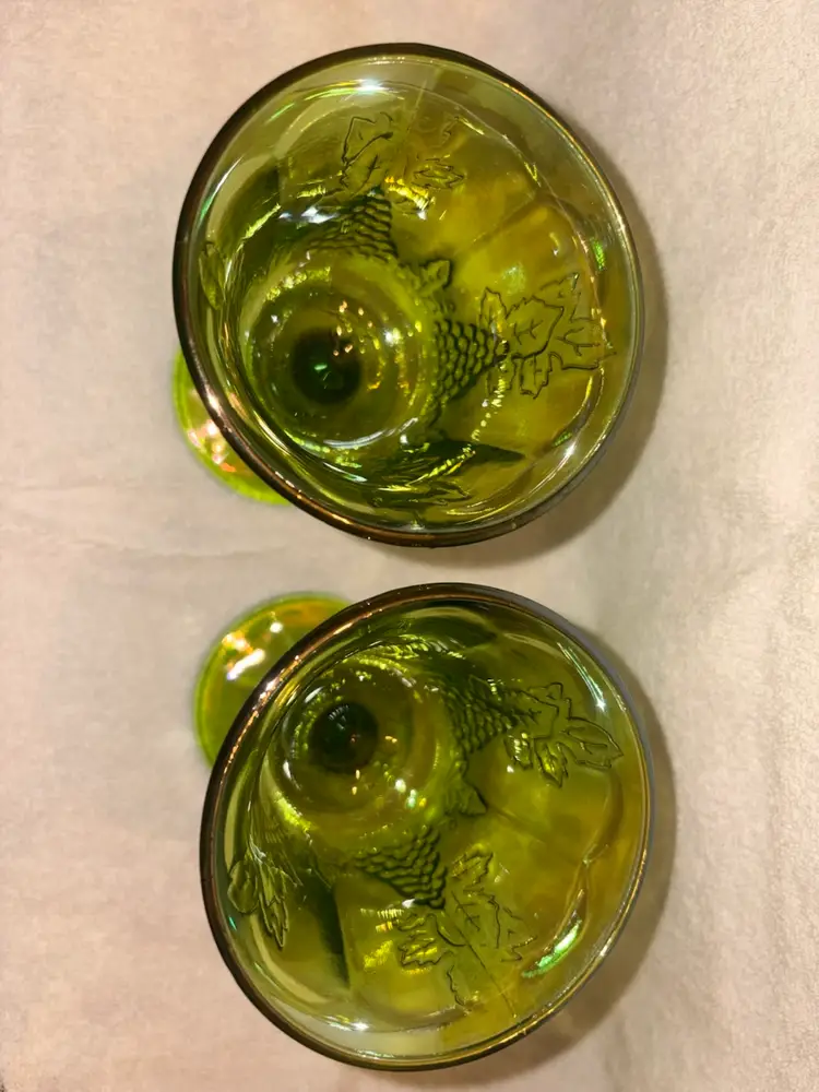 Vintage Indiana Carnival Glass Goblets