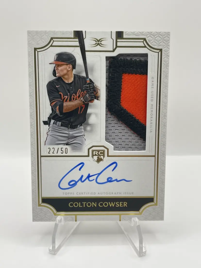 Colton Cowser Baltimore Orioles 2024 Topps Definitive Collection - Definitive Rookie Patch Auto /50