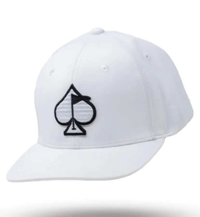 Pins and Aces PERFORMANCE SPADE HAT - WHITE
