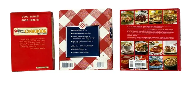 Better Homes & Gardens, Campbells, American Heart Assn. Cookbooks Lot Of 3 Books