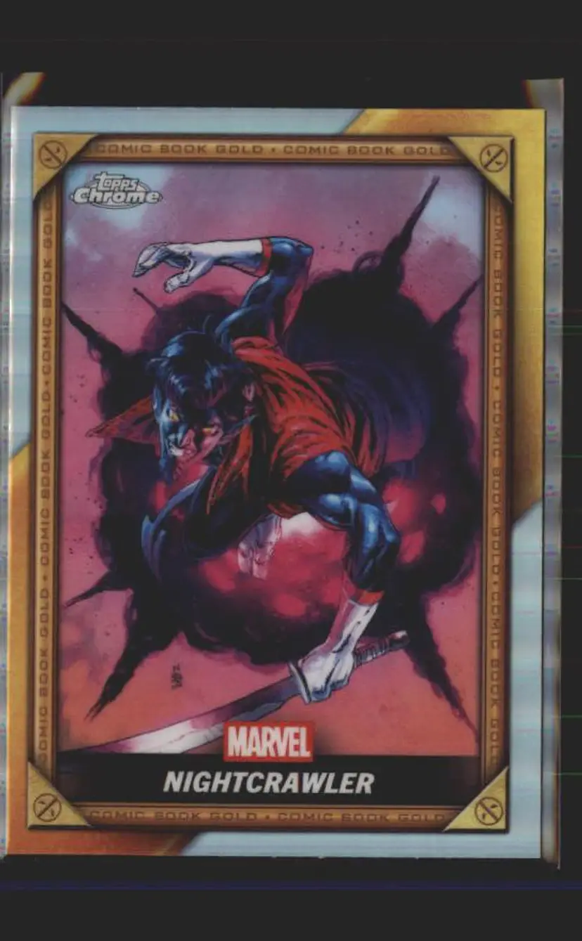 Nightcrawler 2025 Topps Chrome Marvel Deadpool #CB-30 Comic Book Gold - (140) -
