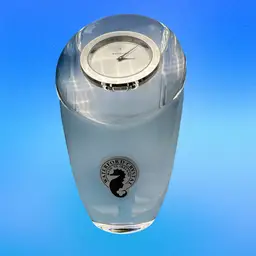 Waterford ECLIPSE medium Lead crystal clock 4.25” Tall 108874