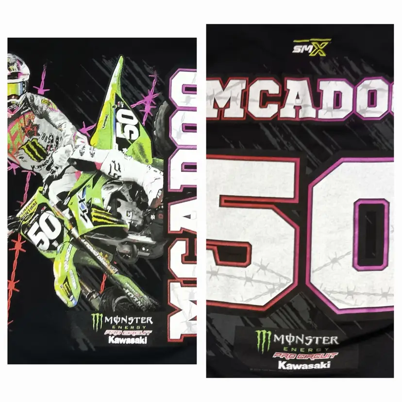 Cameron Mcadoo Supercross t-shirt Monster Energy Kawasaki Motorcycle Motocross