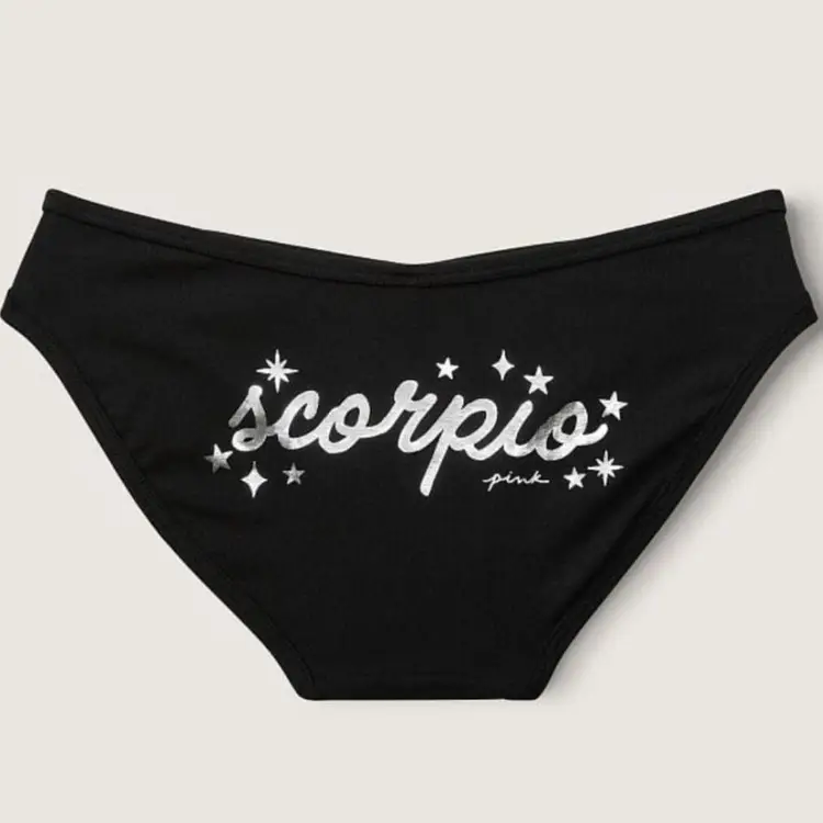 S-Victoria's Secret PINKCOTTON BIKINI UNDERWEAR Constellation✨️ Scorpio NWT