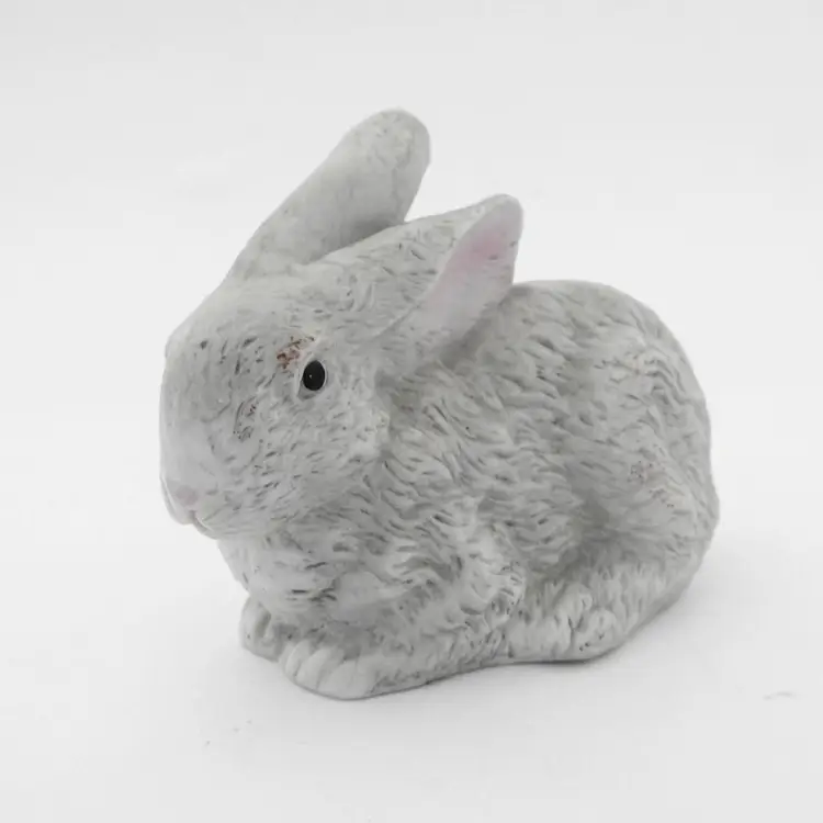 Gray Easter Porcelain Bunny Figurine Astrex Small Sitting Rabbit Decor