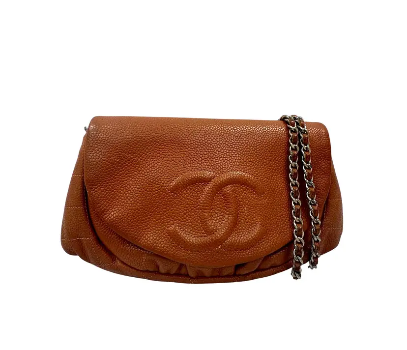 Chanel Coral Caviar Half Moon WOC