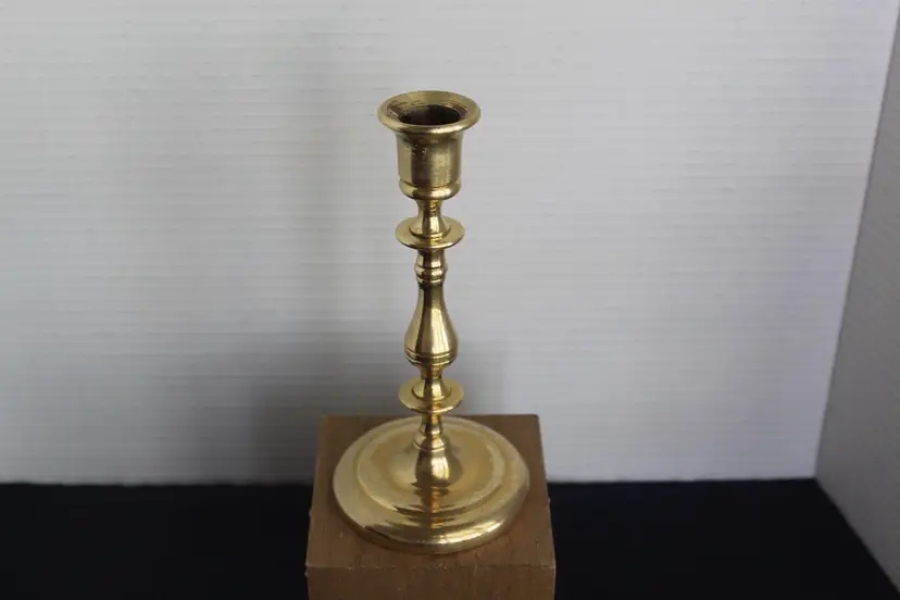 18th Century Style Brass Candlestick Holder Williamsburg Style