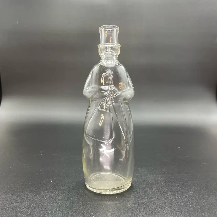 Pressed Glass Figural Bottle Carrie Nation Collectible