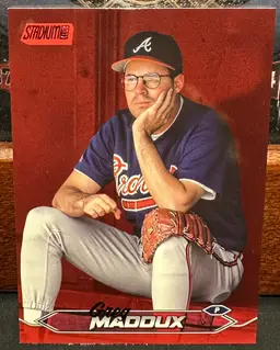 Greg Maddux Red Foil 2024 Stadium Club 85 Atlanta Braves