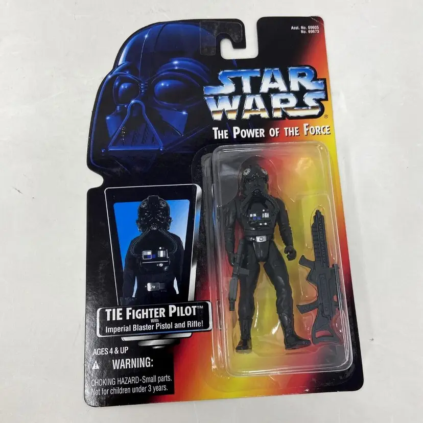 1995 Kenner Star Wars The Power of the Force TIE Fighter Pilot Action Figure NEW