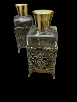 Hollywood Regency Ormalu Perfume Bottles For The Pair
