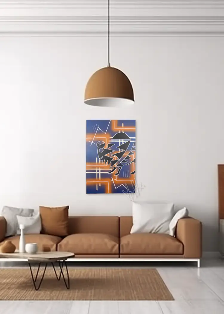 The Hopi Buffalo 24"x36" Canvas Painting by Audreyal Koinva