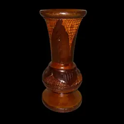 Carved Wood 4.75” Bud Vase