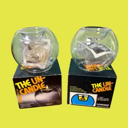 2 PC PYREX CORNING THE UN-CANDLE Floating Candles w/ BOX